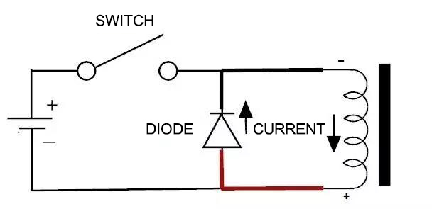 Diagram of diodes in parallel