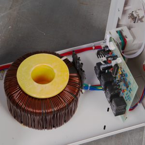 The inside of Relay Voltage Stabilizer UKEO